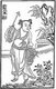 China: Lin Caihe, one of the Daoist 'Eight Immortals'. Lan Caihe's age and sex are unknown. Lan is usually depicted in sexually ambiguous clothing, but is often shown as a young boy or girl carrying a bamboo flower basket.
